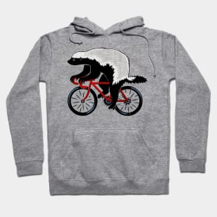 Honey Badger On A Bicycle Hoodie